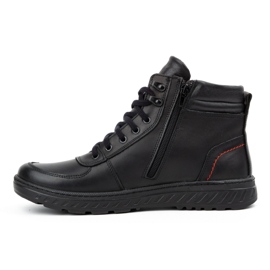 Olivier Chaussures d'hiver homme, bottines en cuir 950MP, noires le noir 1