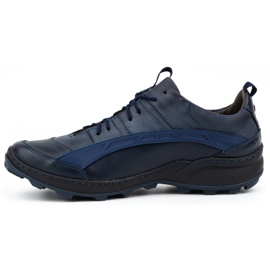 Olivier Chaussures de trekking en cuir pour hommes 405KZ, bleues 1