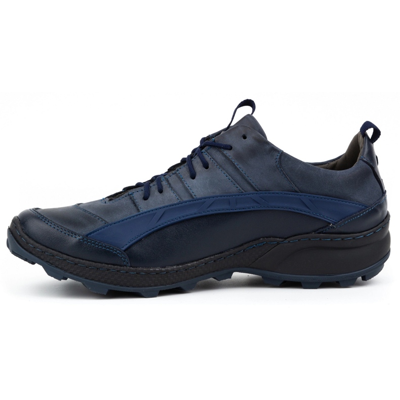Olivier Chaussures de trekking en cuir pour hommes 405KZ, bleues 1