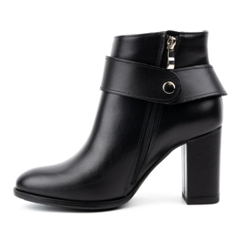 Olivier Bottines en cuir pour femme 1046, noires 1
