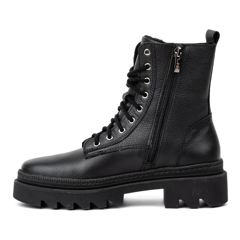 Olivier Bottes d'hiver isolées en cuir pour femme 1186 noir 1
