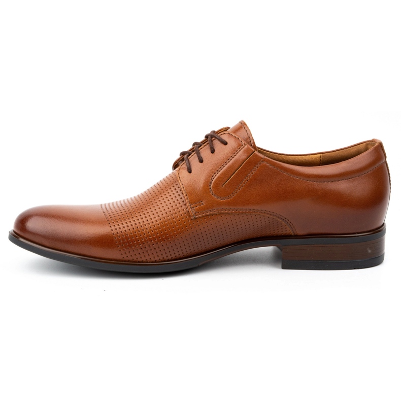 Kampol Chaussures habillées en cuir pour hommes 324KAM marron brun 1 Kampol Chaussures habillées en cuir pour hommes 324KAM marron brun 1