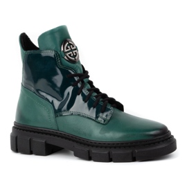 Olivier Bottes d'hiver isolées en cuir pour femme 1169 vert 3