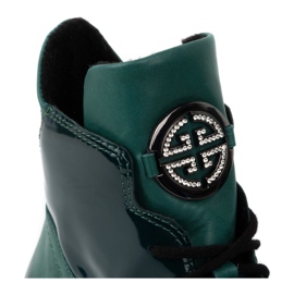 Olivier Bottes d'hiver isolées en cuir pour femme 1169 vert 8