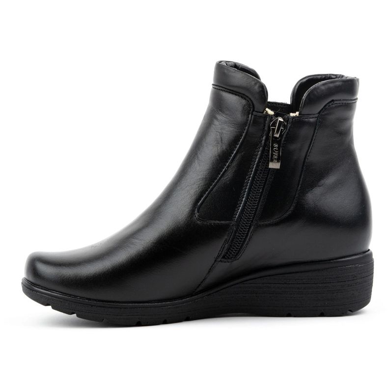 Olivier Bottines isolées en cuir avec fermeture éclair pour femme 021BB, noir le noir 1