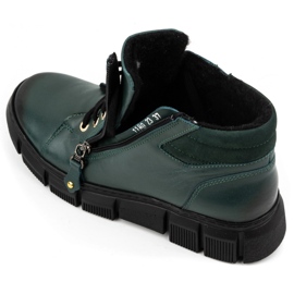 Olivier Bottes d'hiver isolées en cuir pour femme 1180 vert 7