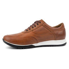 Olivier Chaussures de sport décontractées en cuir pour hommes 902KNT Axe marron brun 1