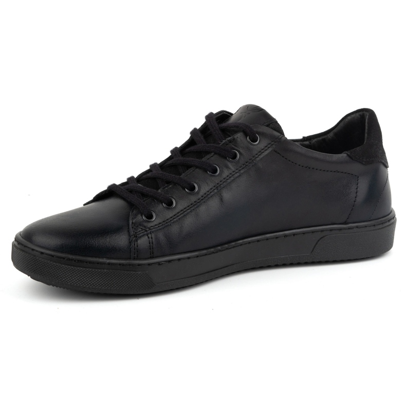 Olivier Chaussures à lacets en cuir pour hommes 472KNT, noires le noir 1