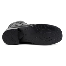 Olivier Bottines isolées en cuir pour femme avec fermeture éclair 888BB, noir le noir 4