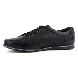 Olivier Chaussures décontractées en cuir pour hommes 410KNT, noires le noir 2