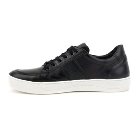 Olivier Chaussures décontractées en cuir pour hommes 873KNT, noires 1