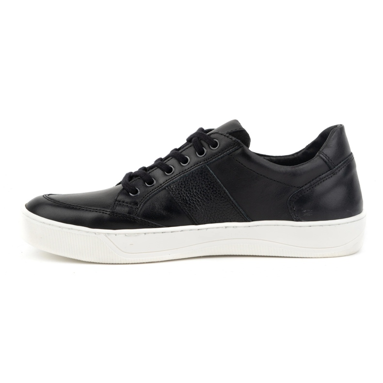 Olivier Chaussures décontractées en cuir pour hommes 873KNT, noires 1