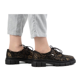 Olivier Chaussures en cuir pour femmes à semelle épaisse, fleurs, 1 134 PLN multicolore 6