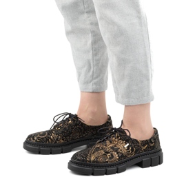 Olivier Chaussures en cuir pour femmes à semelle épaisse, fleurs, 1 134 PLN multicolore 9