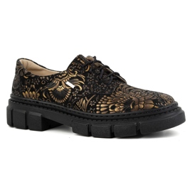 Olivier Chaussures en cuir pour femmes à semelle épaisse, fleurs, 1 134 PLN multicolore 10