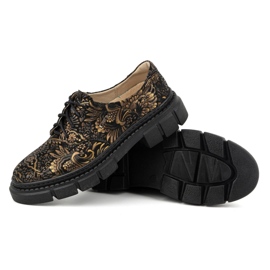 Olivier Chaussures en cuir pour femmes à semelle épaisse, fleurs, 1 134 PLN multicolore 13