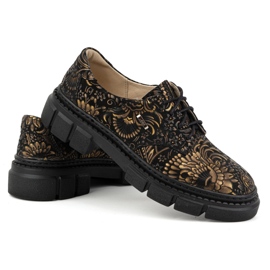 Olivier Chaussures en cuir pour femmes à semelle épaisse, fleurs, 1 134 PLN multicolore 14