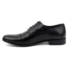 Olivier Chaussures habillées en cuir pour hommes, à lacets élégantes 290LU, noires 1