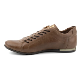 Polbut Chaussures de sport en cuir pour hommes 2123 marron brun 1
