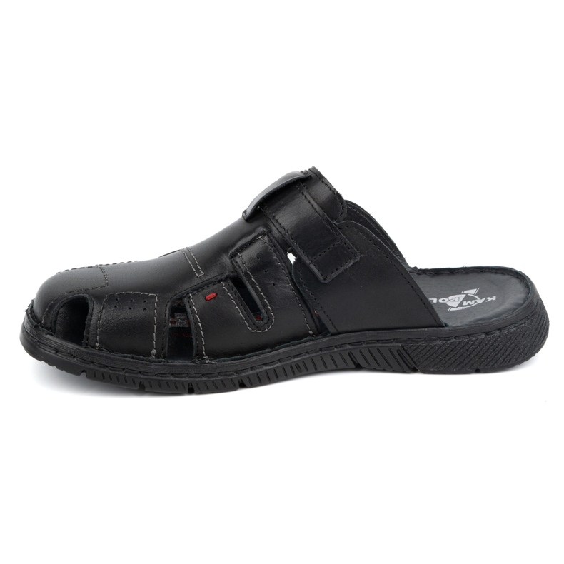 Chaussons cuir homme KAMPOL Polskie stogie 221KAM noir 1