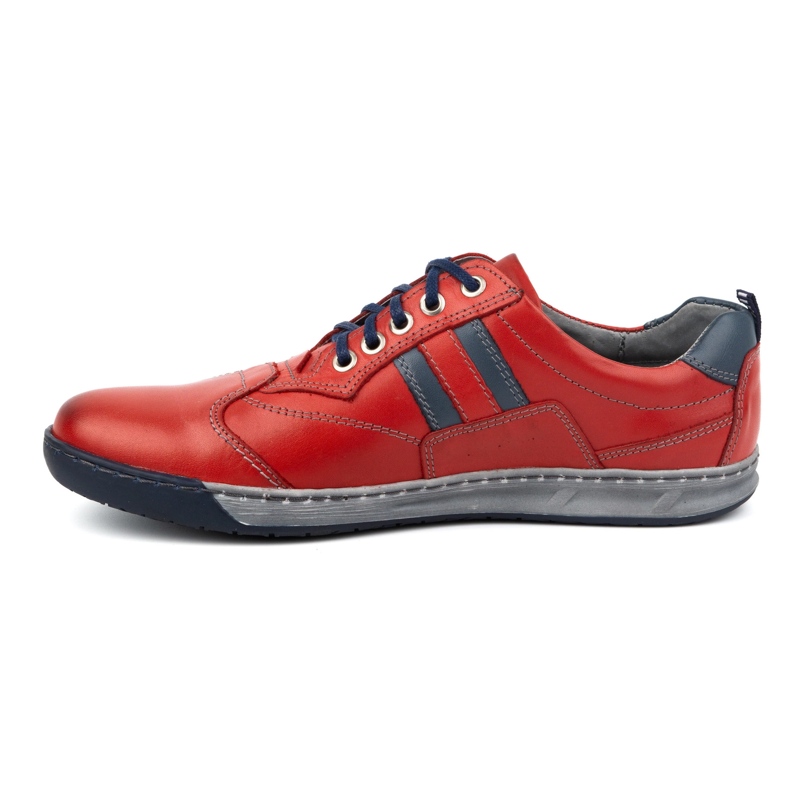 Chaussures en cuir pour hommes rouge intense 28KAM KAMPOL 1 Chaussures en cuir pour hommes rouge intense 28KAM KAMPOL 1
