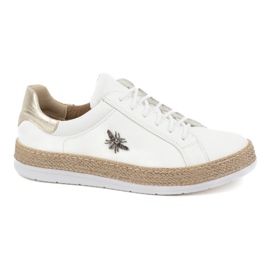 Olivier Chaussures en cuir pour femme baskets blanches Style 1190 1