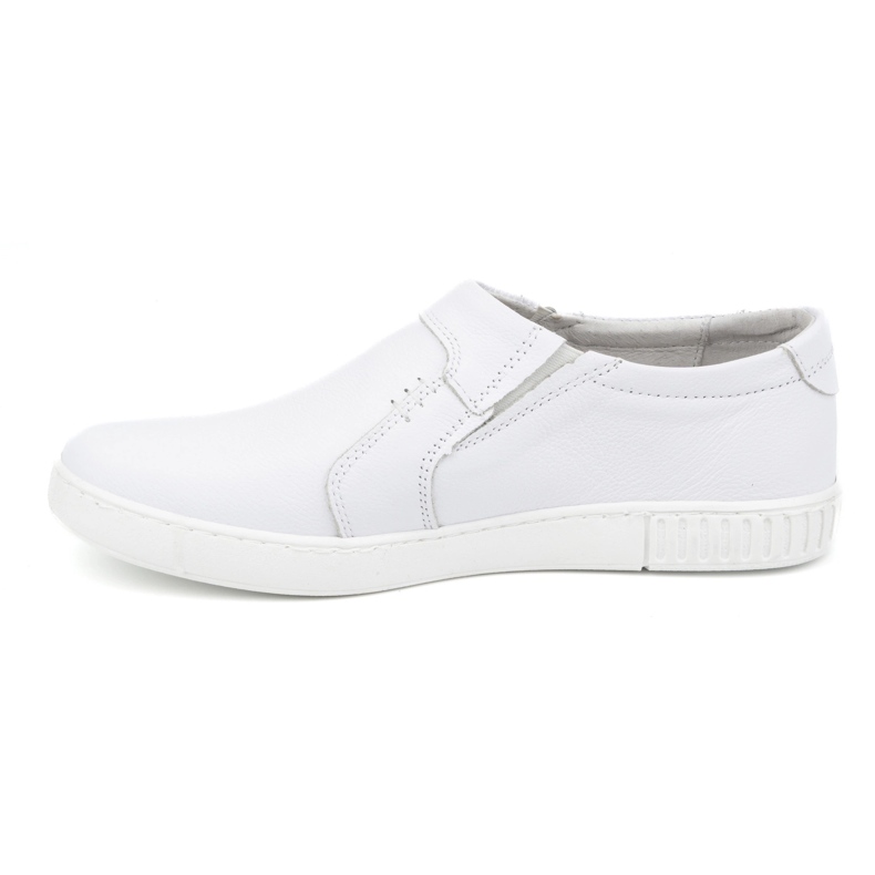 Polbut Chaussures à enfiler en cuir pour hommes 334/2 blanc 1