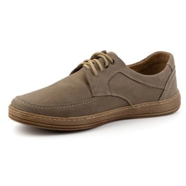 Olivier Chaussures à lacets en cuir pour hommes 7150DT marron brun 1