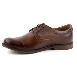 Olivier Chaussures courtes à lacets en cuir pour hommes 7155DT marron brun 1