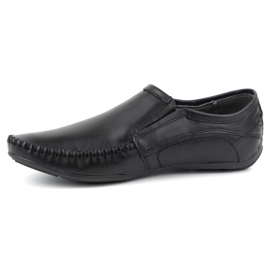 Olivier Mocassins slip-on en cuir pour hommes 4206 noir 1