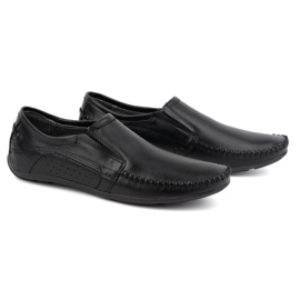 Olivier Mocassins slip-on en cuir pour hommes 4206 noir le noir 3
