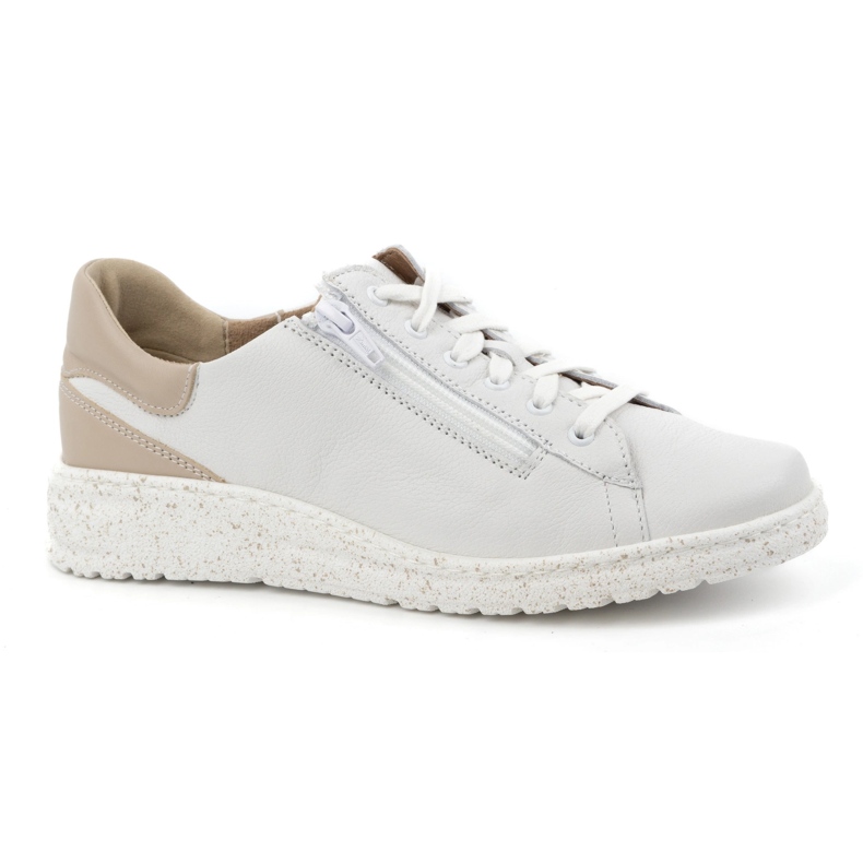 WASAK Baskets en cuir pour femme 0720W blanc blanche 1
