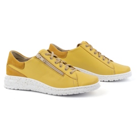 WASAK Baskets en cuir pour femme 0720W jaune 2