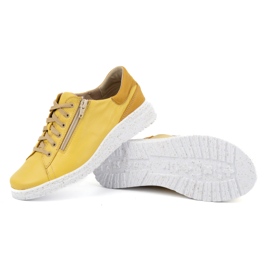 WASAK Baskets en cuir pour femme 0720W jaune 3
