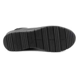 WASAK Chaussures femme, baskets à lacets en cuir avec fermeture éclair 0703W, noir le noir 7