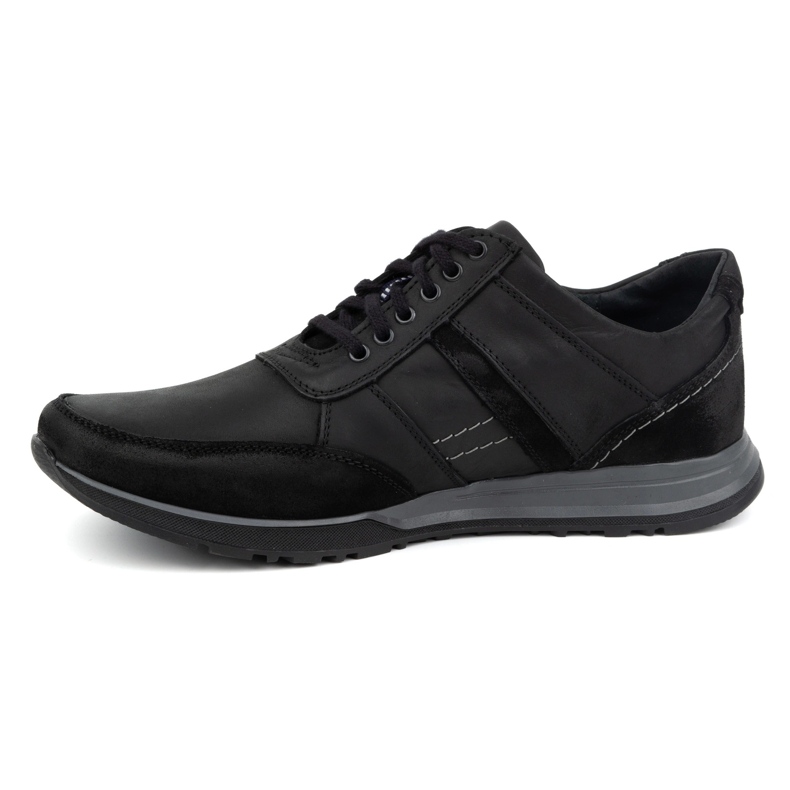Olivier Chaussures à lacets en cuir pour hommes Sport Style 310GT, noires le noir 1