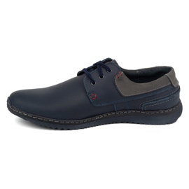 Olivier Chaussures décontractées en cuir pour hommes, modèle 308GT, bleu 1