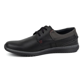 Olivier Chaussures décontractées en cuir pour hommes, modèle 308GT, noires 1