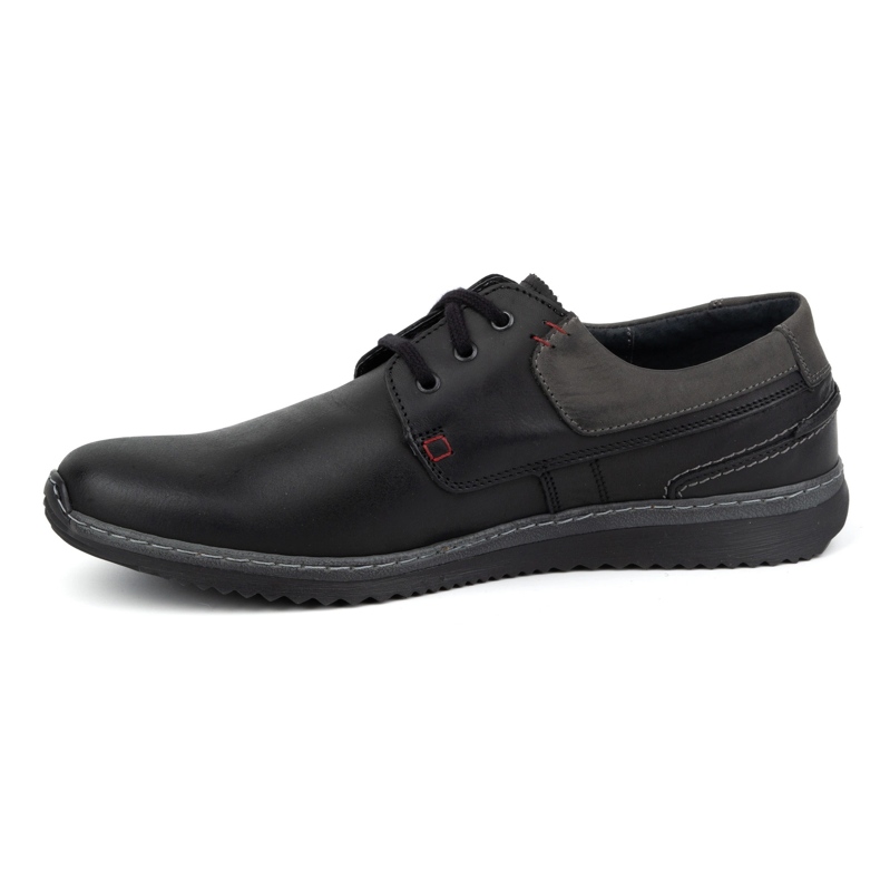 Olivier Chaussures décontractées en cuir pour hommes, modèle 308GT, noires le noir 1