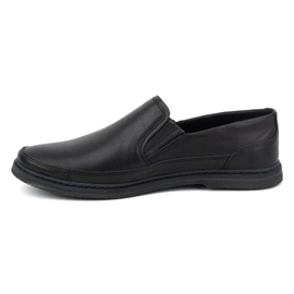Olivier Chaussures en cuir pour hommes 612 noires le noir 1
