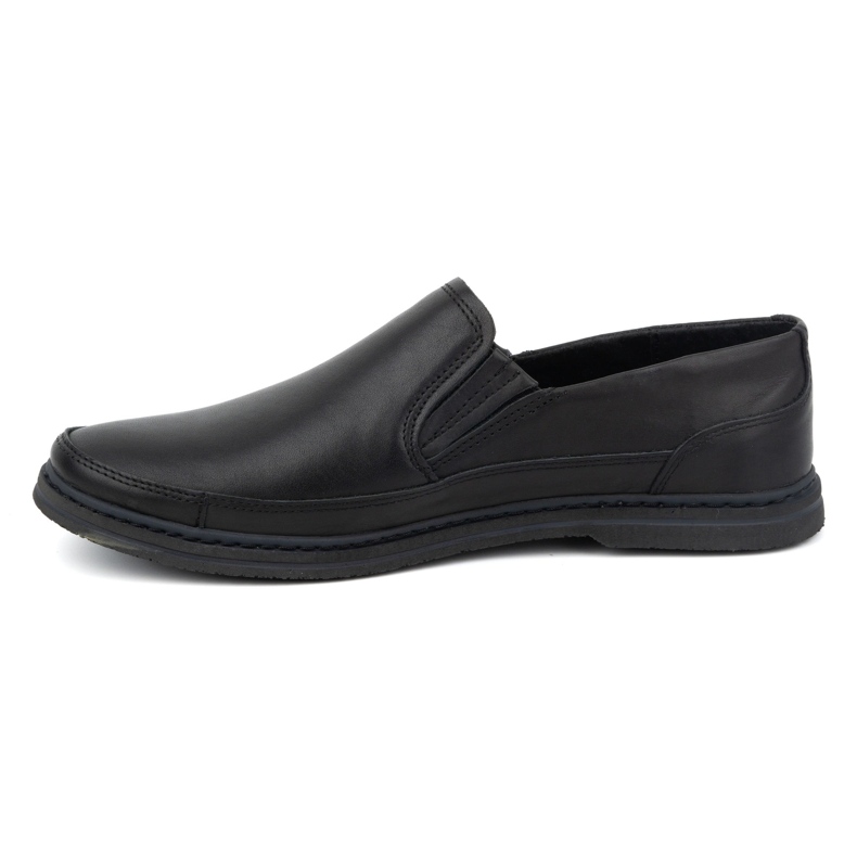 Olivier Chaussures en cuir pour hommes 612 noires 1