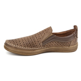 Olivier Mocassins slip-on ajourés homme été 590MP, marron brun 1