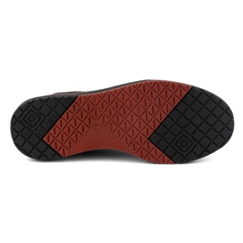 Joker Chaussures décontractées en cuir pour hommes 894J, noires et rouges le noir 5
