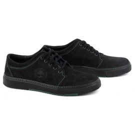 Joker Chaussures décontractées en cuir pour hommes 894J Noir le noir 3