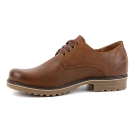 Polbut Bottines en cuir pour hommes, chaussures basses à lacets, Polish 2120, marron brun 1 Polbut Bottines en cuir pour hommes, chaussures basses à lacets, Polish 2120, marron brun 1