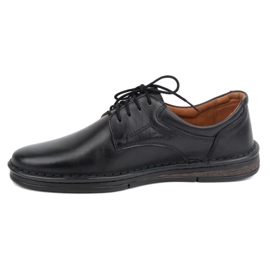 Olivier Chaussures à lacets en cuir décontractées pour hommes classiques 925A, noires le noir 1
