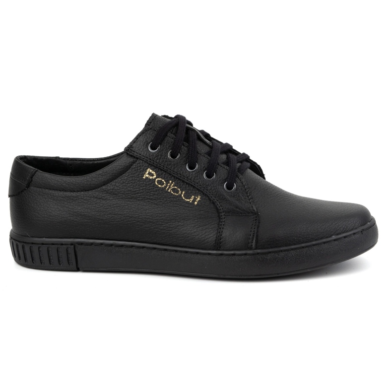Polbut Chaussures en cuir pour hommes 320/2 noires 1