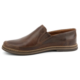 Olivier Chaussures en cuir pour hommes 612 marron foncé brun 1
