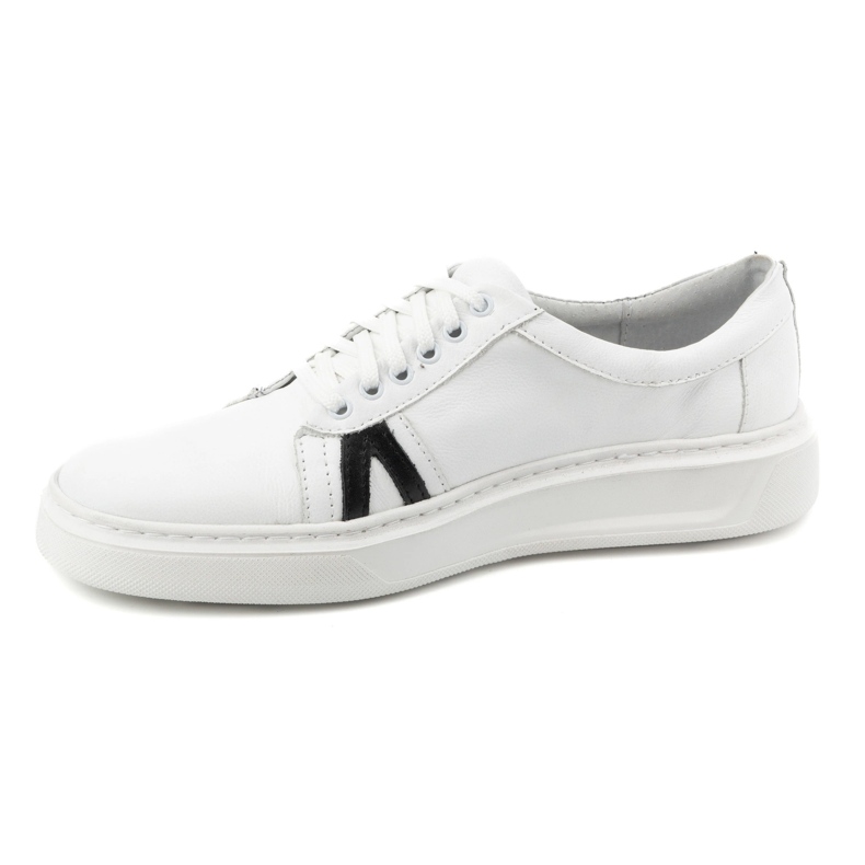 KOMODO Chaussures décontractées en cuir pour hommes 910/2 blanches 1