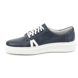 KOMODO Chaussures décontractées en cuir pour hommes 910/2, bleu marine 1